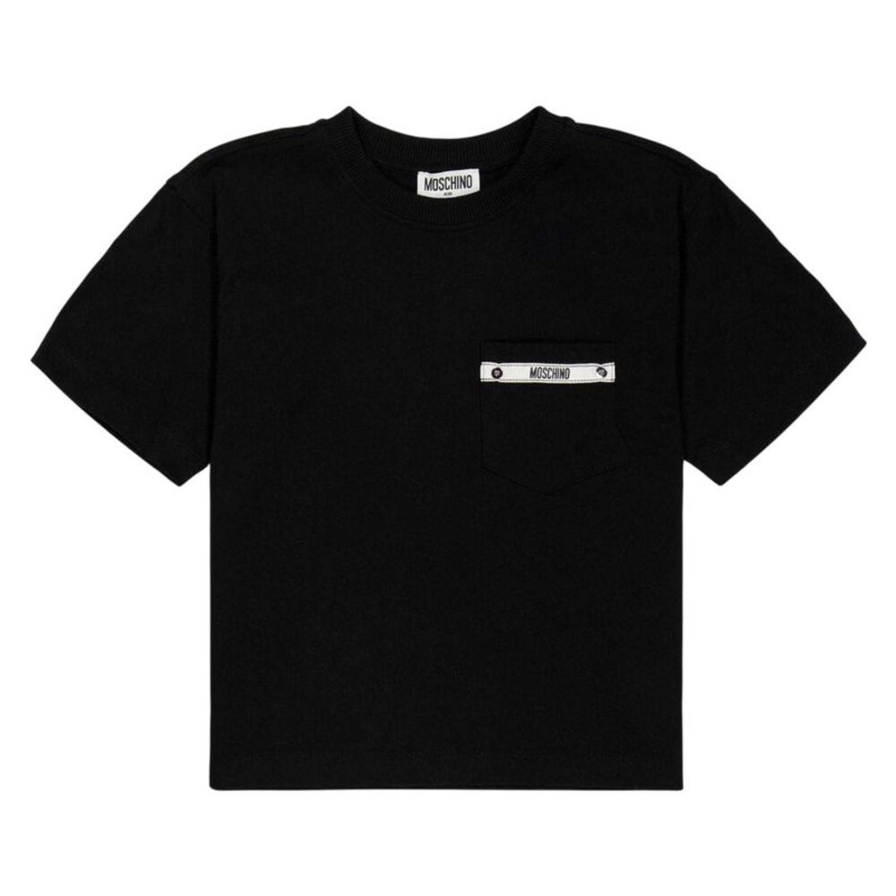 Moschino Childrens/Kids Logo Regular Short-Sleeved T-Shirt / Black